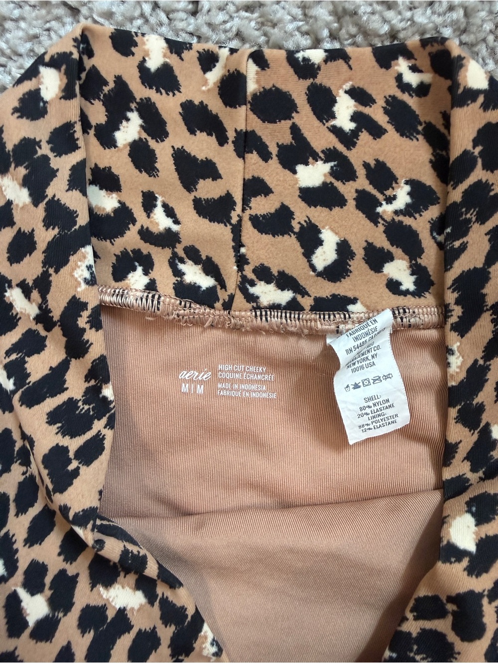 Aerie Leopard Print Two-Piece Bikini Set - Large Top Medium Bottoms - Picture 5 of 8